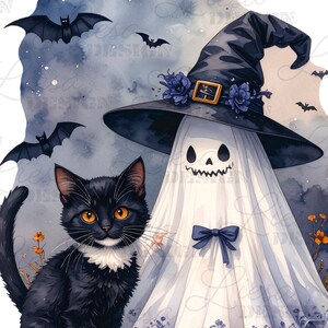 Watercolor Halloween Clipart Bundle: Spooky DIY Graphics (Commercial Use, PNG, Digital Download) .