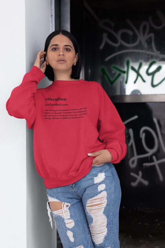 Unisex "Vibration" Definition Sweatshirt - Stylish, Cozy, and Thoughtful  Gift for Positive Energy Lovers