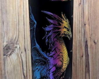 Fantasy Dragon Laser Engraved Travel Tumbler, 20 oz.