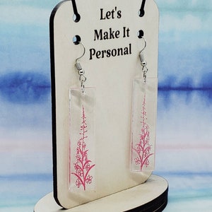 Alaska Fireweed Flower Earrings