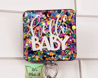 Hello Baby Retractable Badge Reel