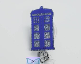 Tardis Police Box Retractable Badge Reel