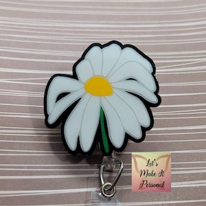 Wilted Daisy Retractable Badge Reel