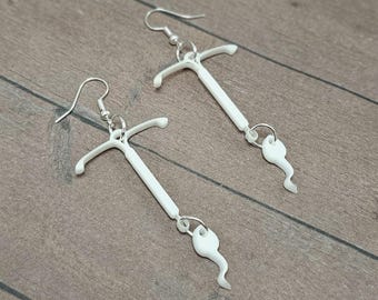 IUD and Sperm Earrings