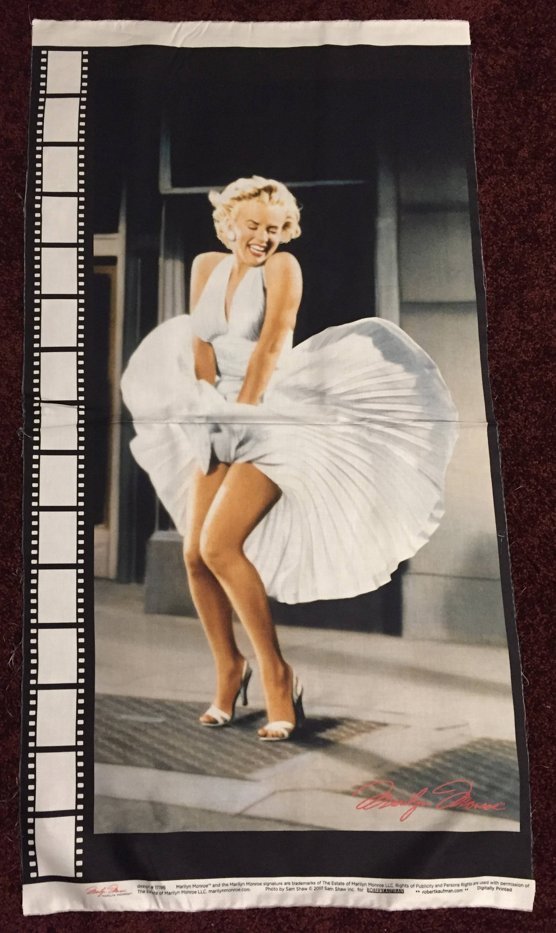 Marilyn Monroe 100% cotton fabric panel Air Vent approx 44 | Etsy