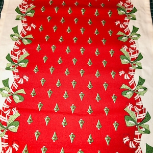 MODA 100% cotton toweling fabric retro looking Candy Cane - 920-171 - 16 in wide x 36 inch - pre hemmed on 2 edges by MODA Great 4 Christmas