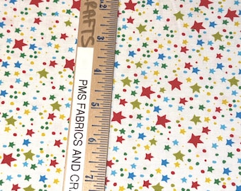 RK Grinch Stole Christmas Grinch STARS 100% cotton fabric by the yard 36 x 44 on white - item ADE-20282-205 - Multi color stars