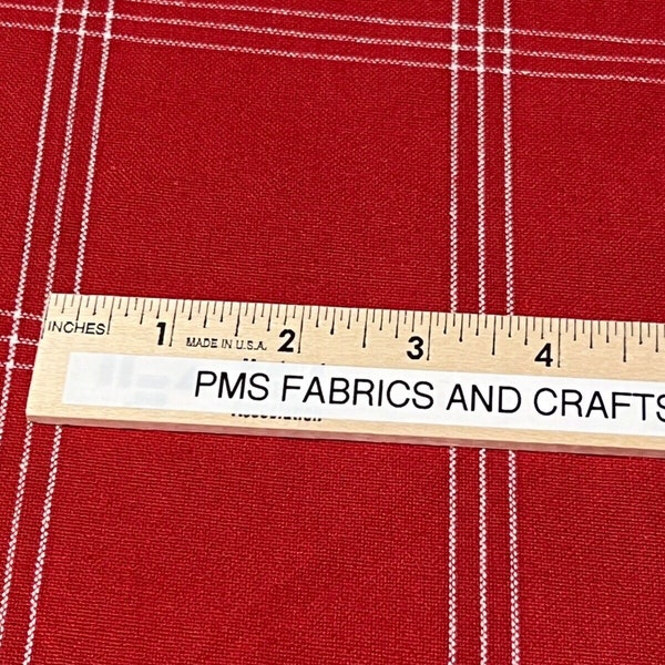 16" Americana Window Pane 920-286 RED MODA 100% cotton toweling by the yard 16 inches x 36 inches - 2 edges are prehemmed by MODA