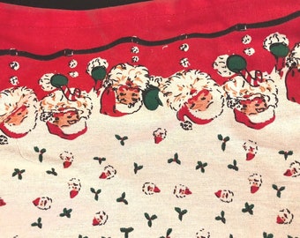 MODA 100% cotton toweling fabric Christmas SANTA - 920-136- 16 in wide x 36 inch - pre hemmed on 2 edges by MODA! Not ready made towels