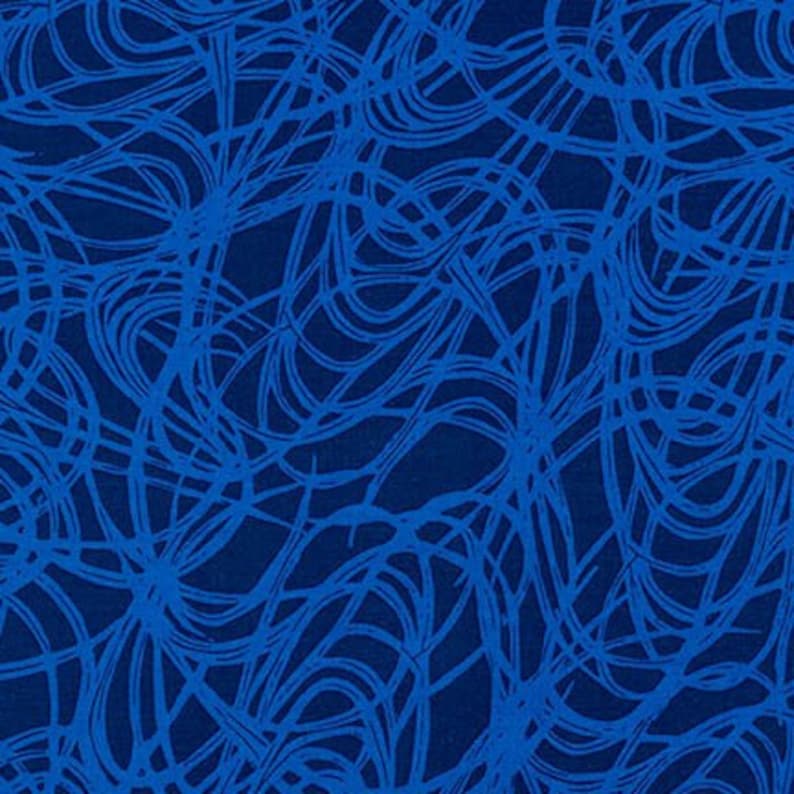 Royal Blue background 17319-313 Robert Kaufman Musings Birds 100/% COTTON fabric by the yard