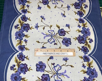 MODA 100% cotton toweling fabric Spring Floral Pansy Images 920-320 - 16 in x 36 in - pre hemmed on 2 edges by MODA! Beautiful Pansy