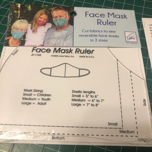 Face Mask Ruler June Taylor Mask Template & Face Mask Interfacing (1 Yard X 20 ...