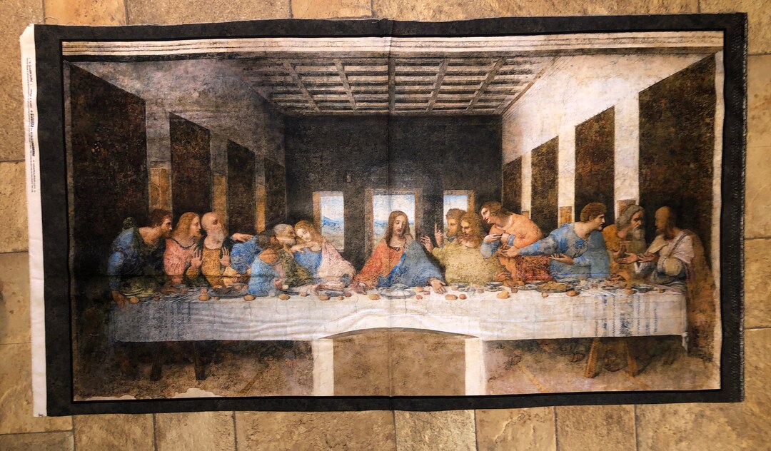 Robert Kaufman Lords Last Supper 100 Cotton Fabric Panel 24 X 44