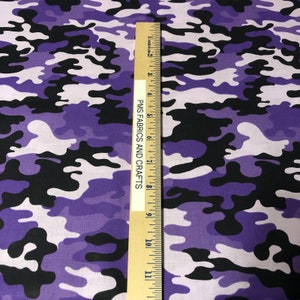 MDG Purple Tones Camo 100% cotton fabric sold by the yard 36 x 44 inches - great shades of purple
