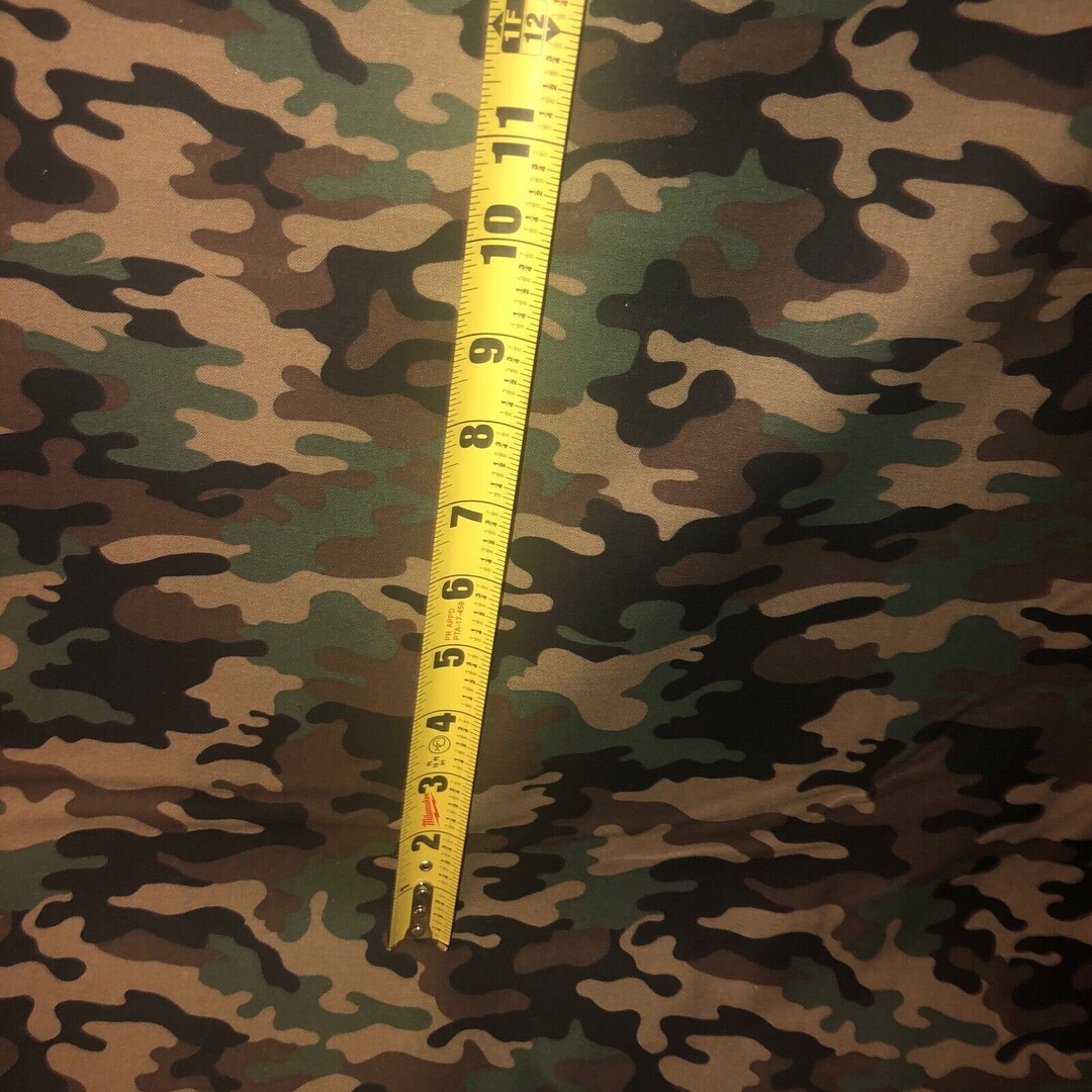 MDG CAMO 100 Med Cotton Fabric by the Yard Army Green Greens Brown