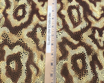 Wild Animal looks like snake skin BUT not - very smooth 100% cotton fabric by the yard - print # 16 - reptile python looking cotton fabric