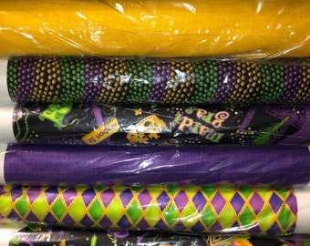 mardi gras fabric prints
