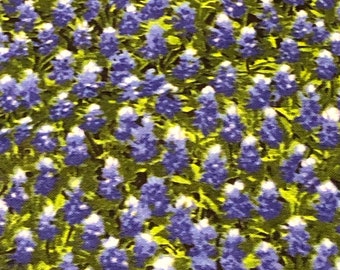 MODA Wildflower Basic Texas Bluebonnets 100% cotton fabric by the YARD (36x44) Blue bonnets - 32366 11 - smoke free - pet free