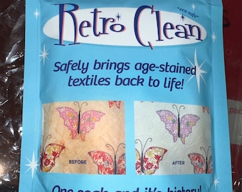 Retro Clean 4 oz package - safely clean your antique or fragile quilts - only use 3 to 4 tablespoons per gallon of water - new packaging