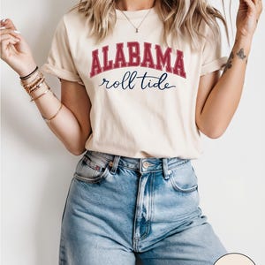 Alabama Shirt, Bama Tshirt, Comfort Colors, Alabama Football Fan Shirt, Alabama Oversize Shirt, Vintage Aesthetic Game Day Tee