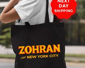 Zohran for NYC Cotton Tote Bag, Progressive Democrat Support