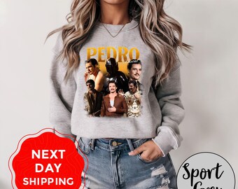 Pedro Pascal Collage Sweatshirt, Retro 90s Style, Celebrity Fan Gift