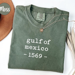 Camiseta del Golfo de México Colores cómodos Camiseta de la Costa del Golfo Texas Alabama Mississippi Florida Playa Camiseta Patriótica Americana del Golfo de México