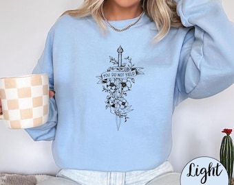 You Do Not Yield Sweat, Fantasy Reading Gift, Thrones Of Glass Sweat, Reading Sweater, Kingdom Of Ash, City Of Starlight, Bookish Gift Sweat