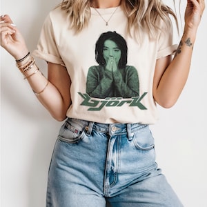 Bjork Shirt, Vintage Unisex Bjork Logo Tee, Comfort Colors, Vintage 90s Bjork Rare T Shirt Fossora Electronic Music, Music Lover Shirt