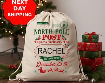 Santa Sack for Christmas, Santa Sack, Christmas Gift Bag, Custom Christmas Bag, Personalized Santa Sack, Xmas Gift, Christmas Gift