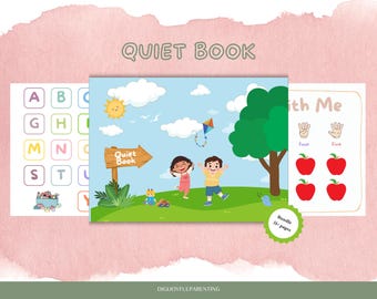 Quiet Book | Belegt | Edukative Aktivitäten | Lernen im Vorschulalter | Aktivitätsbuch | Kinder Lernaktivität | Kleinkind Belegt Buch |