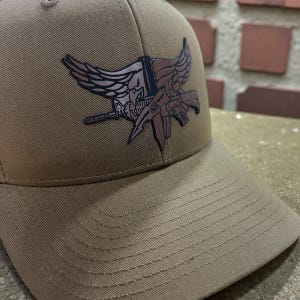 SWAT Emblem Leather Patch Hat, Tactical Police Cap
