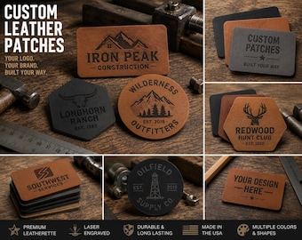 Custom Leatherette Patches – Personalized Engraved Patches for Hats, Jackets, Bags & More
