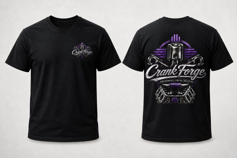 Crank Forge Performance Engine Builders Tee Shirt