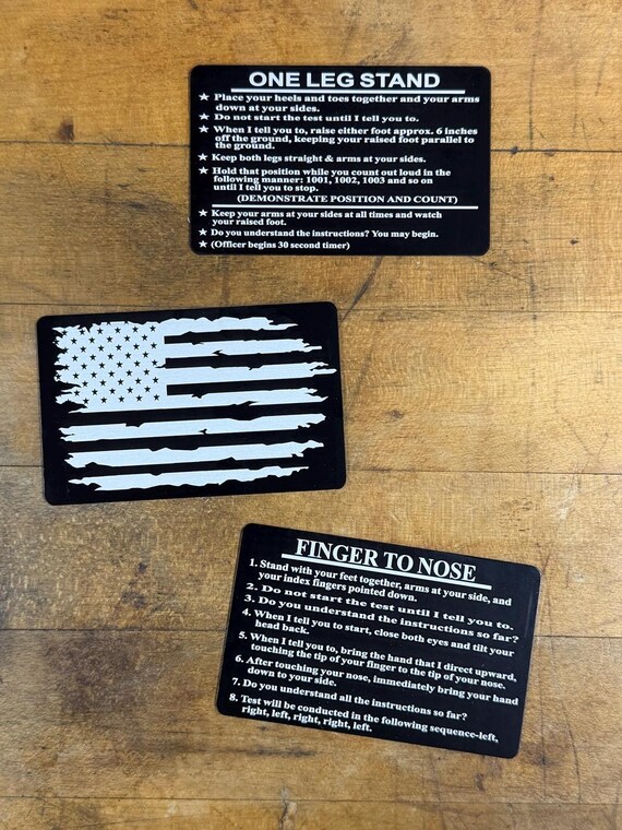 SFST Metal Reference Cards for Law Enforcement | Standardized