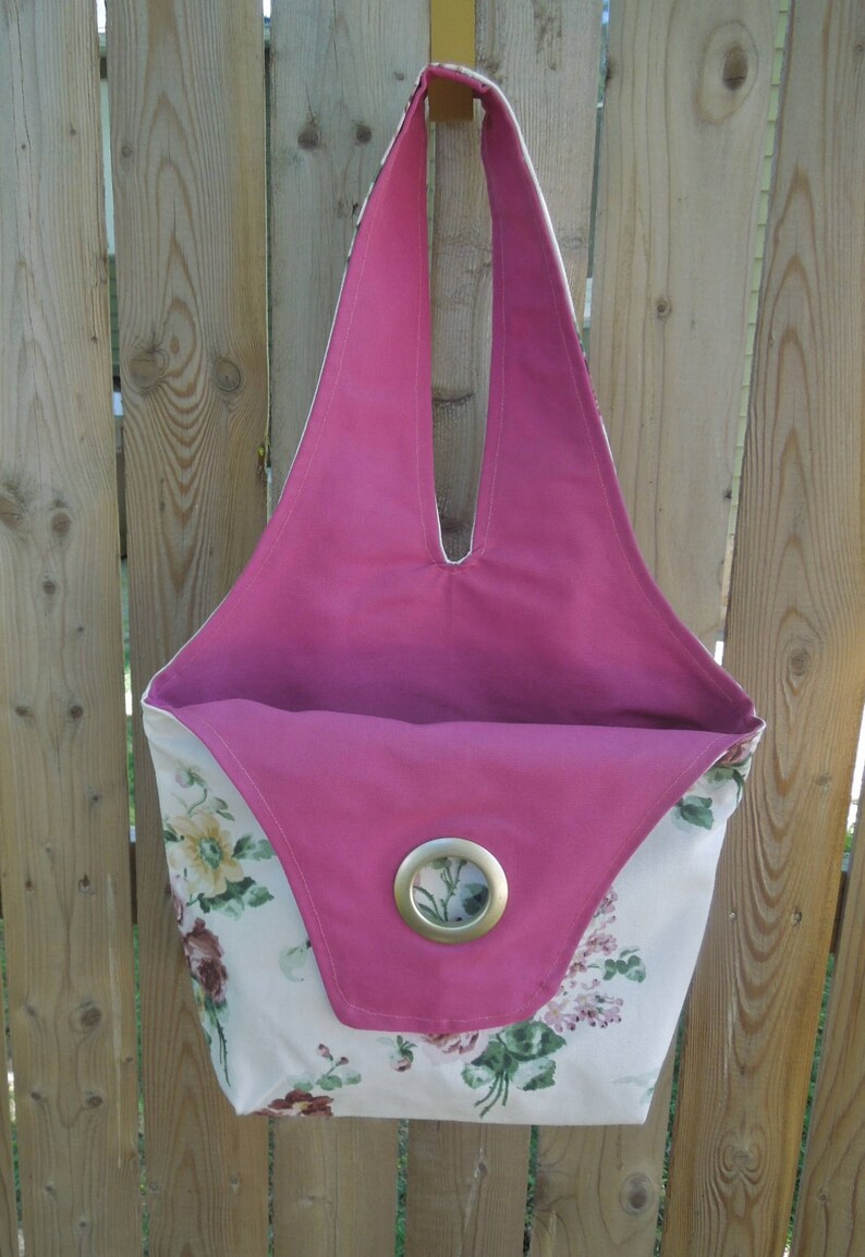 Project Bag Grommet Bag,Tote-Pink Roses