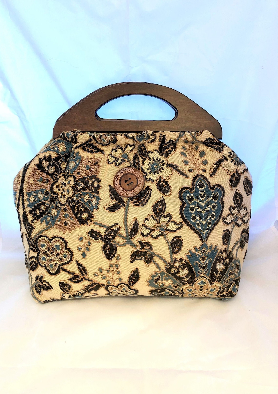 Vintage Style Knitting Bag Etsy