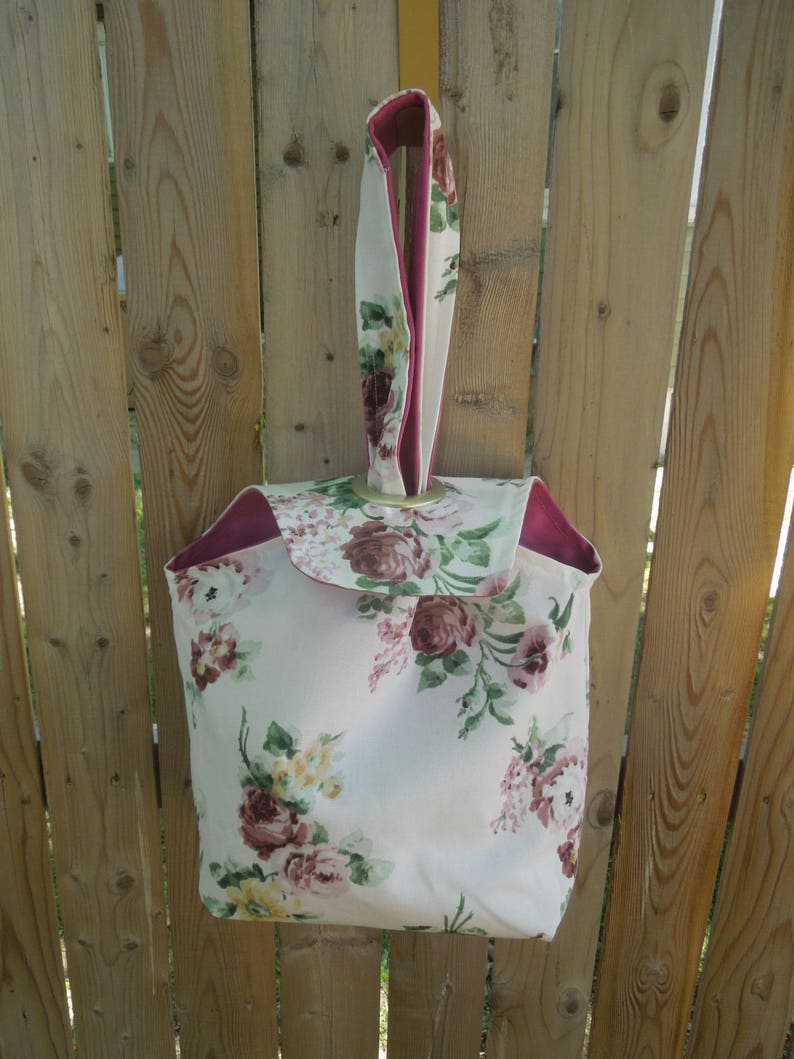 Project Bag Grommet Bag,Tote-Pink Roses
