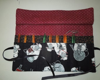 Organizer Case for Interchangeable Needles, Tunisian Hooks, Cables, DPNs-Knitting Sheep