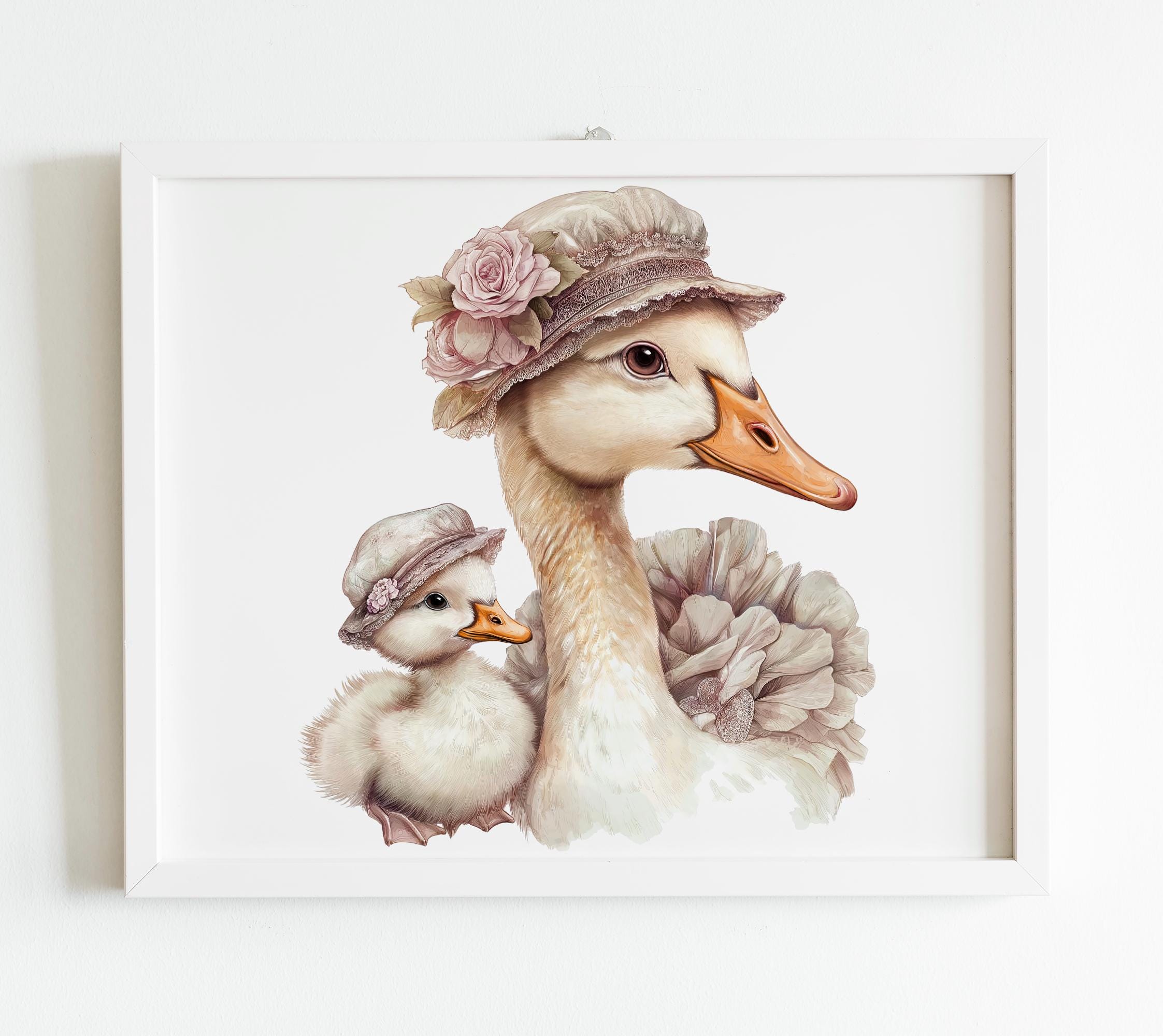Watercolor Goose Family Clipart Set. Cute Vintage Goose Pngs. Farm ...