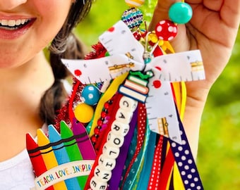 Personalisierte Lehrer Ribbon Quaste Charme: Benutzerdefinierte Bogg Bag Zubehör