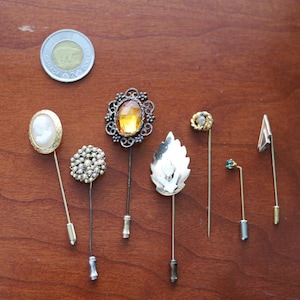 Vintage Hat Pins / Stick Pins / Assorted Hat Pins / Estate Jewelry