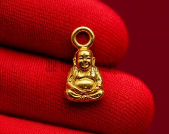 Handmade 925 Sterling Silver Designer Laughing Buddha Charm Pendant Necklace Jewelry