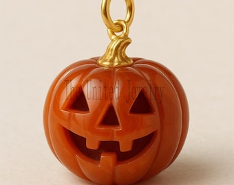 Beebeecraft 8Pcs 4 Ciondoli con Ciondoli di Halloween in Stile 14K