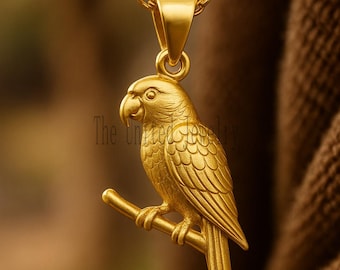 925 Sterling Silver Parrot Pendant – Nature Inspired Bird Jewelry
