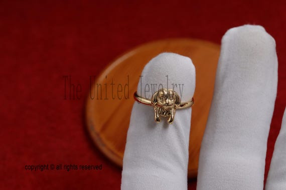 Shih Tzu Ring: 925 Sterling Silver Puppy Hug Band - Etsy