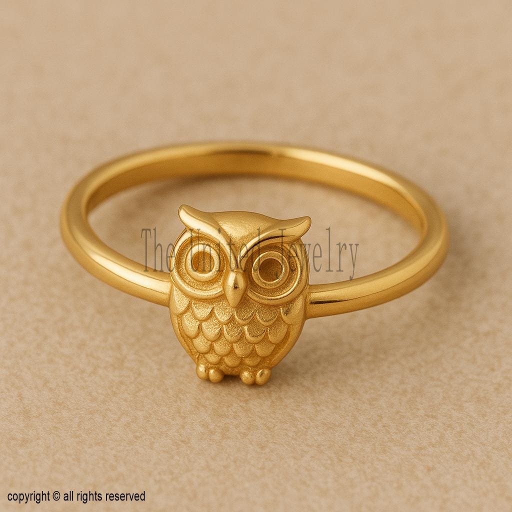 Sterling Silver Owl Ring | Dainty Bird Jewelry | Nature-Inspired Adjustable Band | Gift for Owl Love