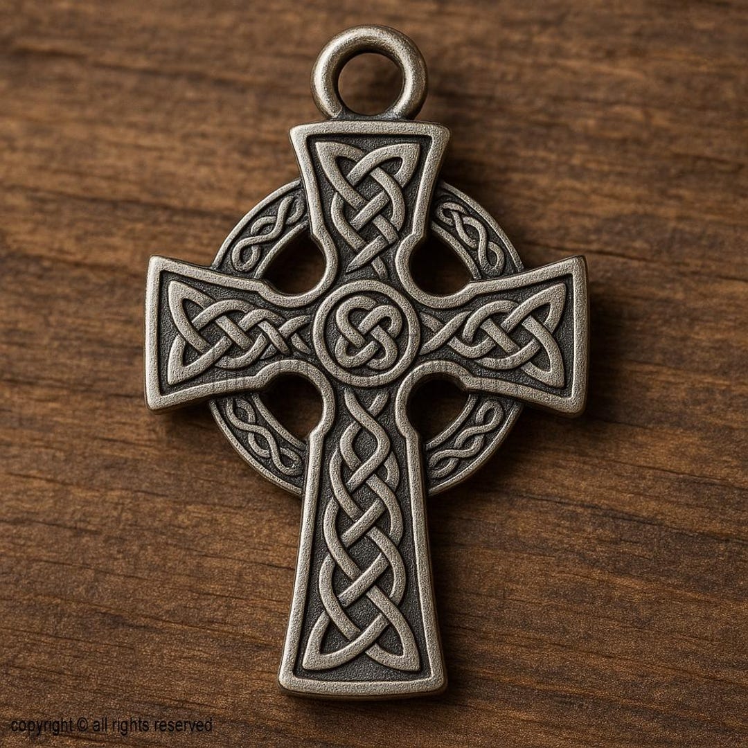 Sterling Silver Celtic Knot Cross Pendant: Antique Irish Jewelry - Etsy