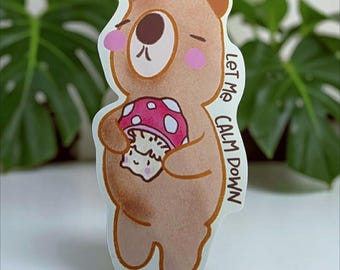 Cute Bear Sticker Sheet – Glossy Die Cut Vinyl Decals