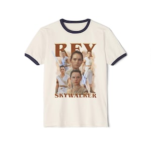Bootleg Rey Skywalker Shirt, Rey Skywalker ringer T-shirt, Daisy Ridley Tee, Daisy Ridley as Rey t-shirts